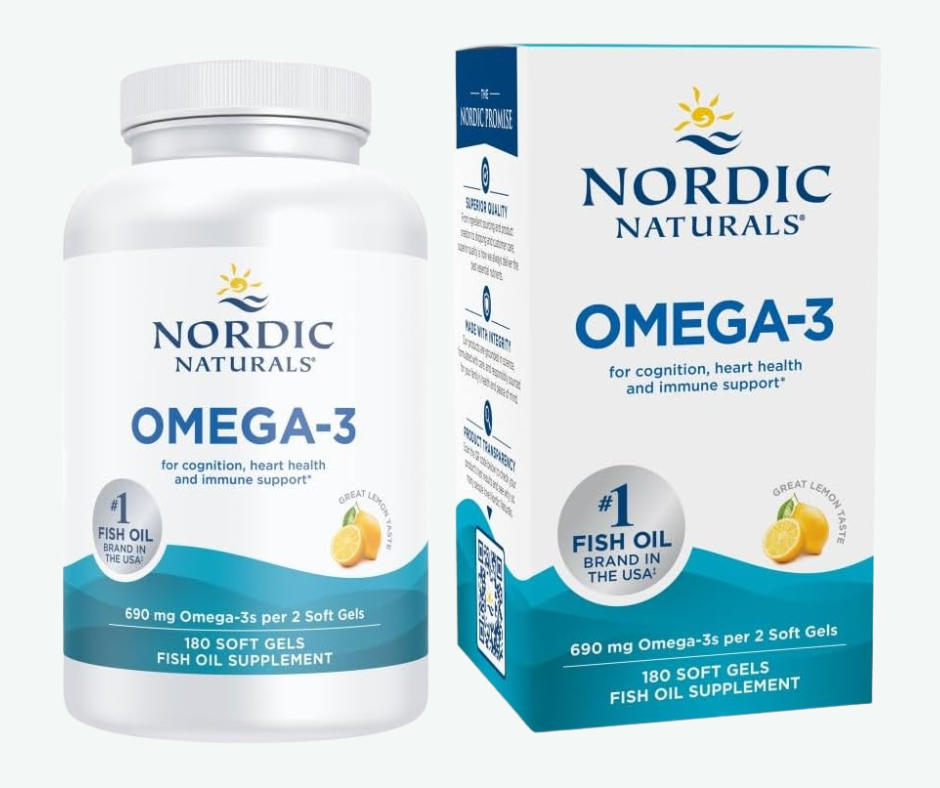 Nordic Naturals - Omega 3 690 mg - Corazón, Cerebro y Defensas Sabor Limón Premium | 60 Softgels