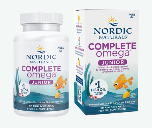 Nordic Naturals - Omega Junior Completo – Apoyo Cerebral y Aprendizaje para Niños de 6+ | Mini Softgels
