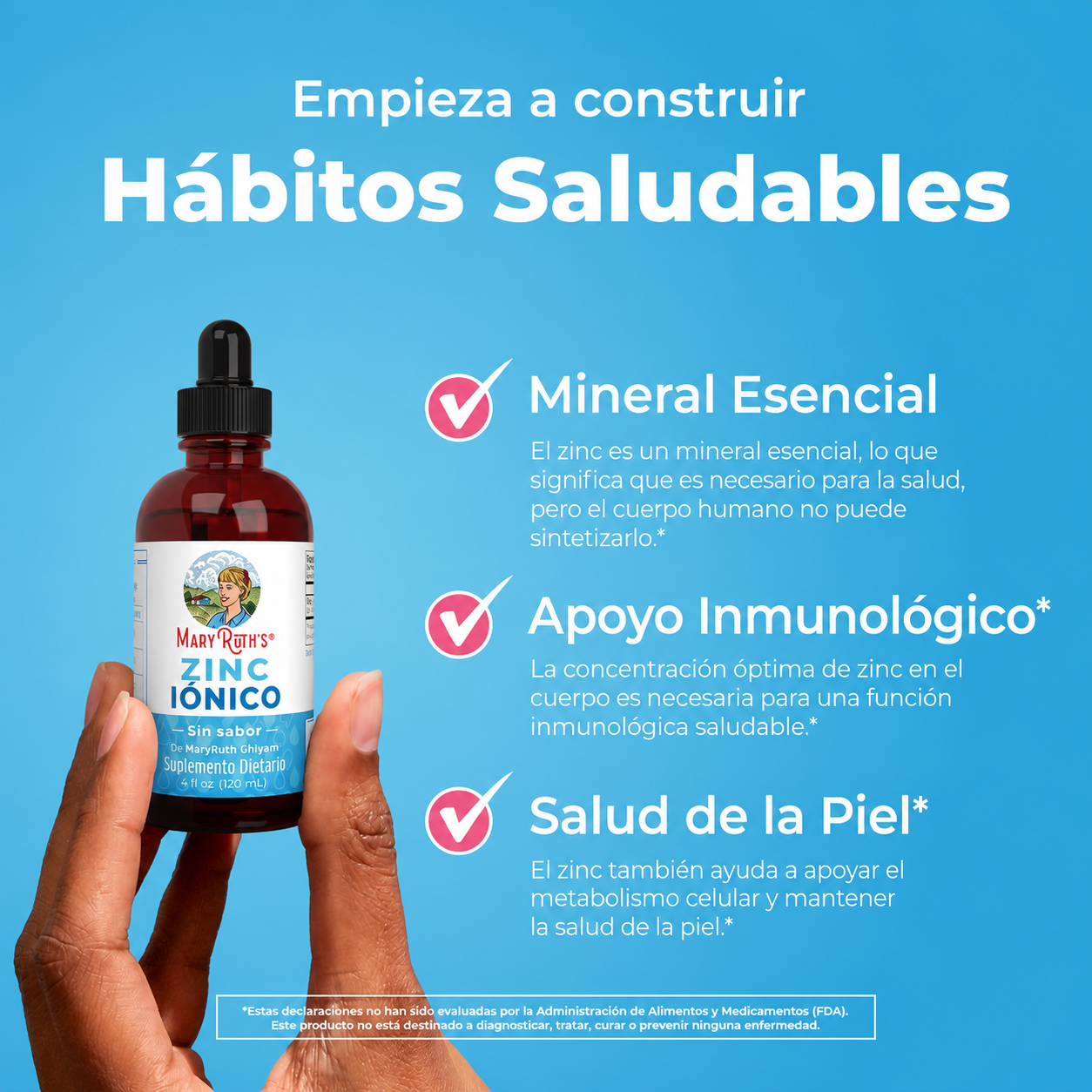 MaryRuth's - Zinc Líquido Orgánico para Niños - Inmunidad y Desarrollo | 60 mL