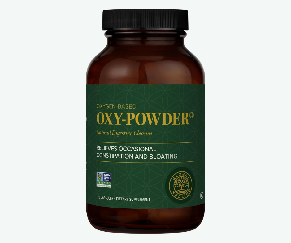 Oxy-Powder Limpieza Digestiva a Base de Oxígeno – Limpieza Digestiva y Apoyo Contra el Estreñimiento – 60 Cápsulas | Global Healing