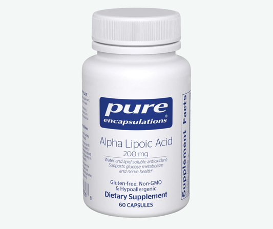 Pure Encapsulations - Ácido Alfa Lipoico de 200 mg - Complemento de ALA para el Cuidado del Hígado, Antioxidantes, Salud Nerviosa y Cardiovascular - Apoyo al Metabolismo de los Hidratos de Carbono | Cápsulas