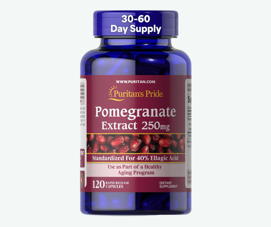 Puritan’s Pride - Extracto de Granada 250 mg – 120 Cápsulas de Liberación Rápida – Antioxidante Natural