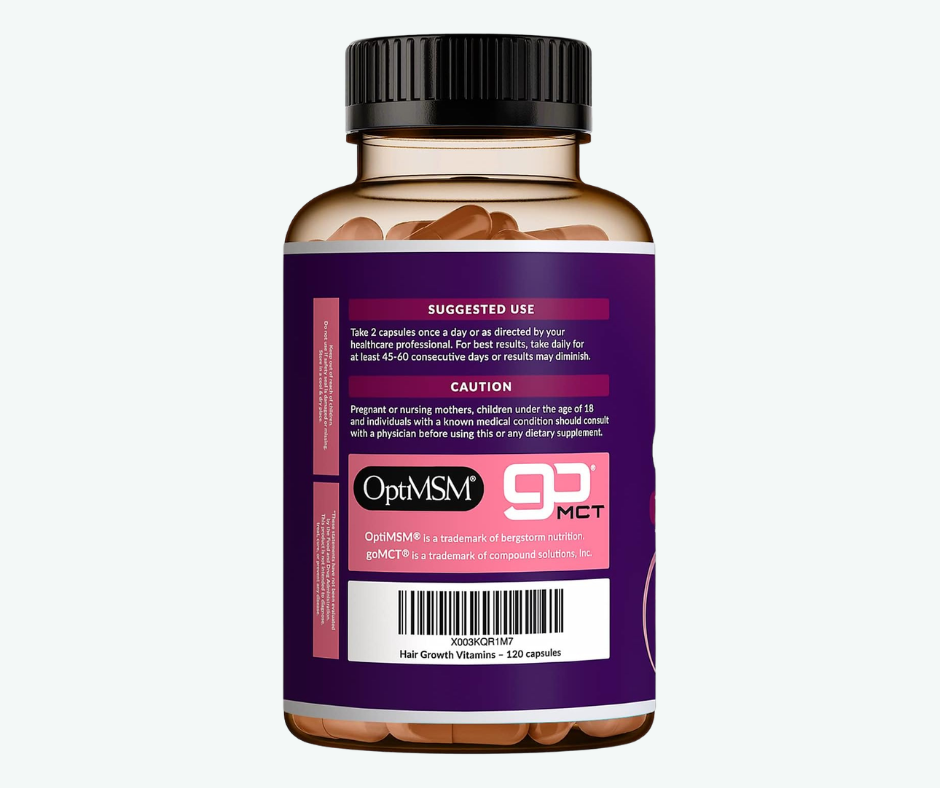 Rainbow Nutrients - Hair Growth – Biotina 10,000 mcg + Colágeno + MSM | Crecimiento Capilar Avanzado