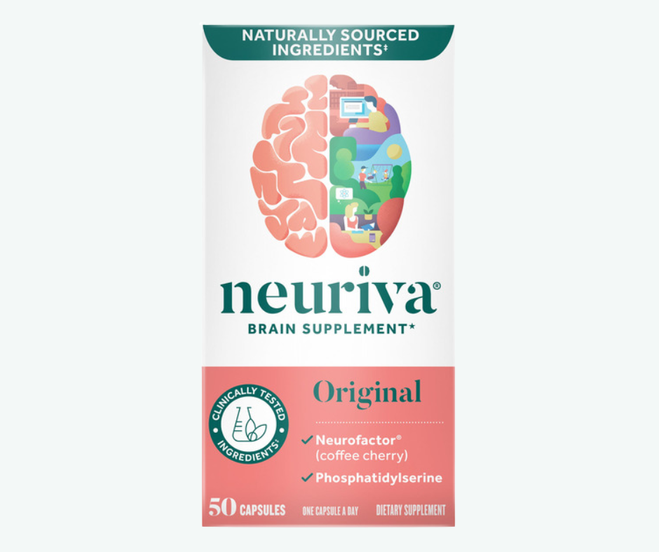 Reckitt - Neuriva Original - Suplemento para la Salud Cerebral -  Apoyo para el Cerebro con Ingredientes Naturales Clínicamente Probados | 50 Cápsulas