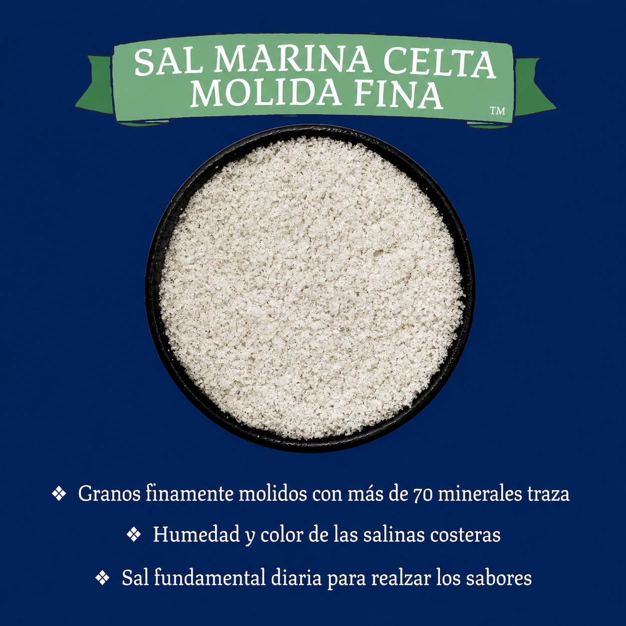 Sal Céltica Fina Natural – Sal Marina Sin Refinar Rica en Minerales | Selina Naturally