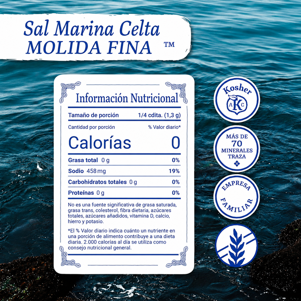 Sal Céltica Fina Natural – Sal Marina Sin Refinar Rica en Minerales | Selina Naturally