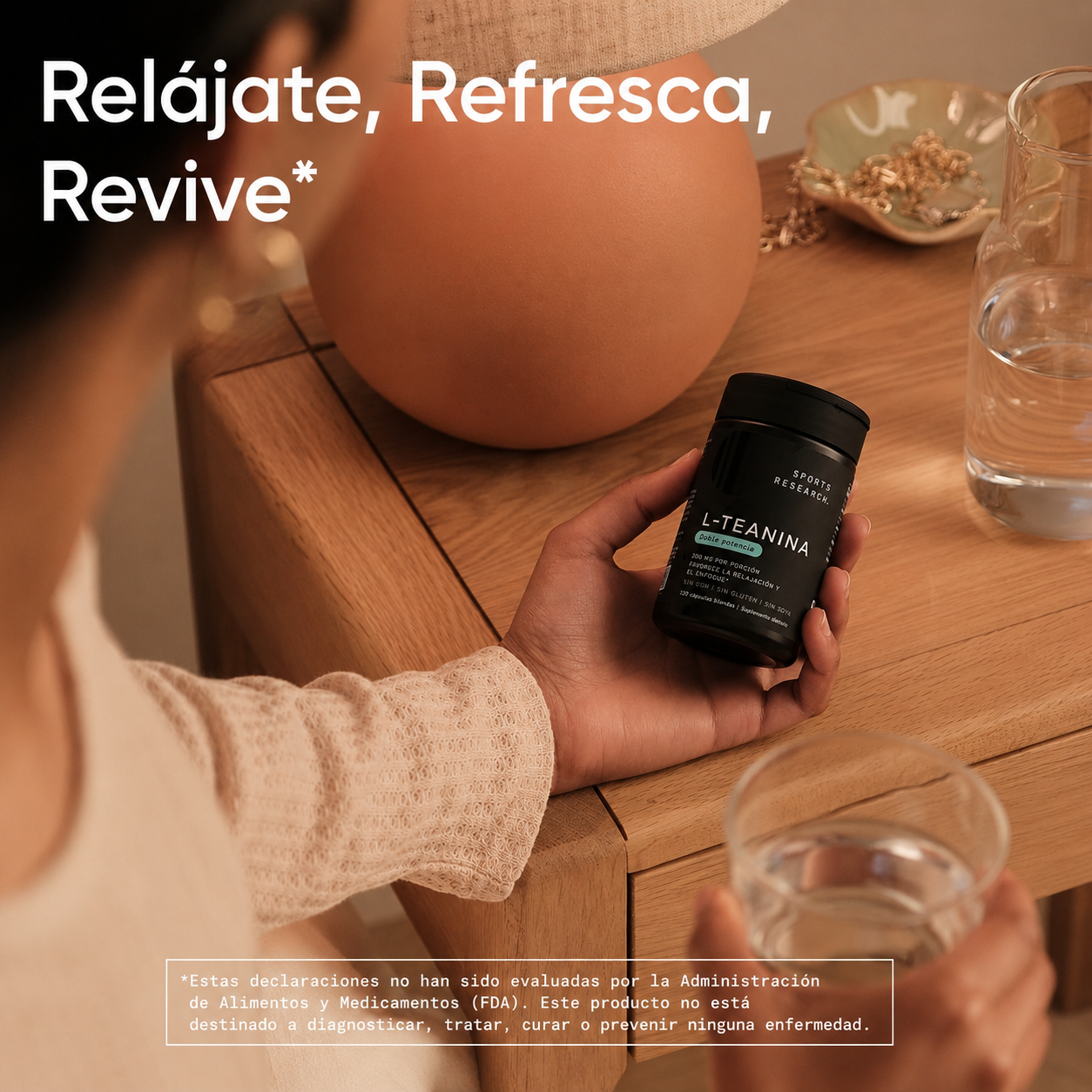 Sports Research - L-Teanina de 200 mg con Suntheanine - Elaborado con Aceite de Coco Ecológico - Relajación, Concentración y Apoyo al Estado de Ánimo de Doble Potencia | 150 Softgels