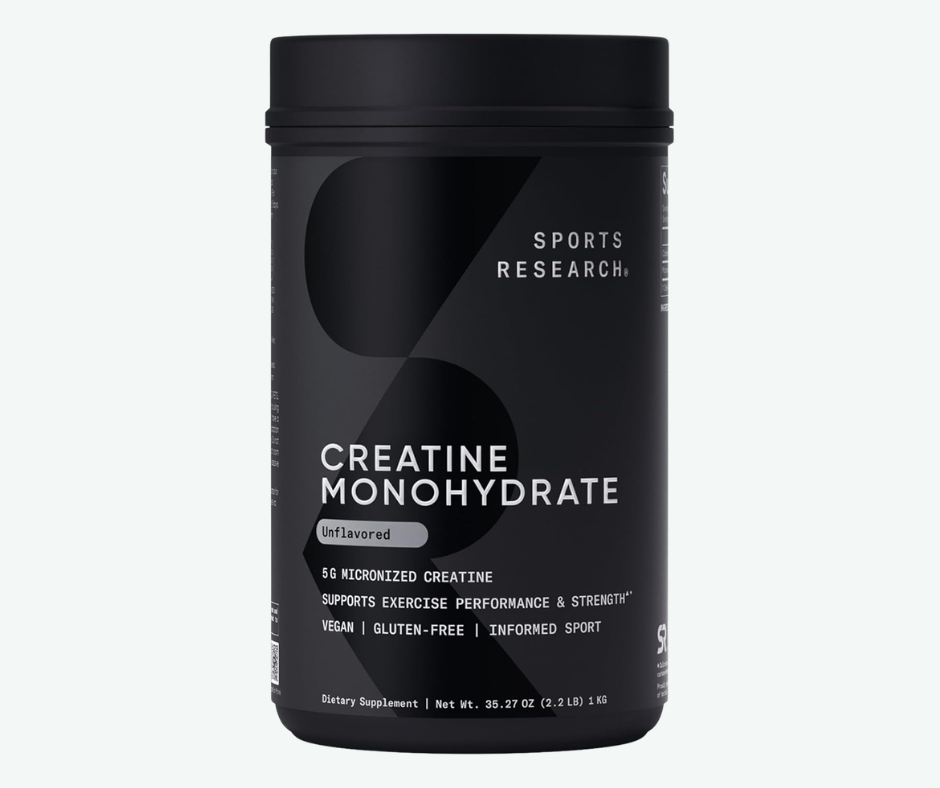 Sports Research – Creatina Monohidratada Micronizada Sin Sabor | 300 Gr, 500 Gr y 1 Kg