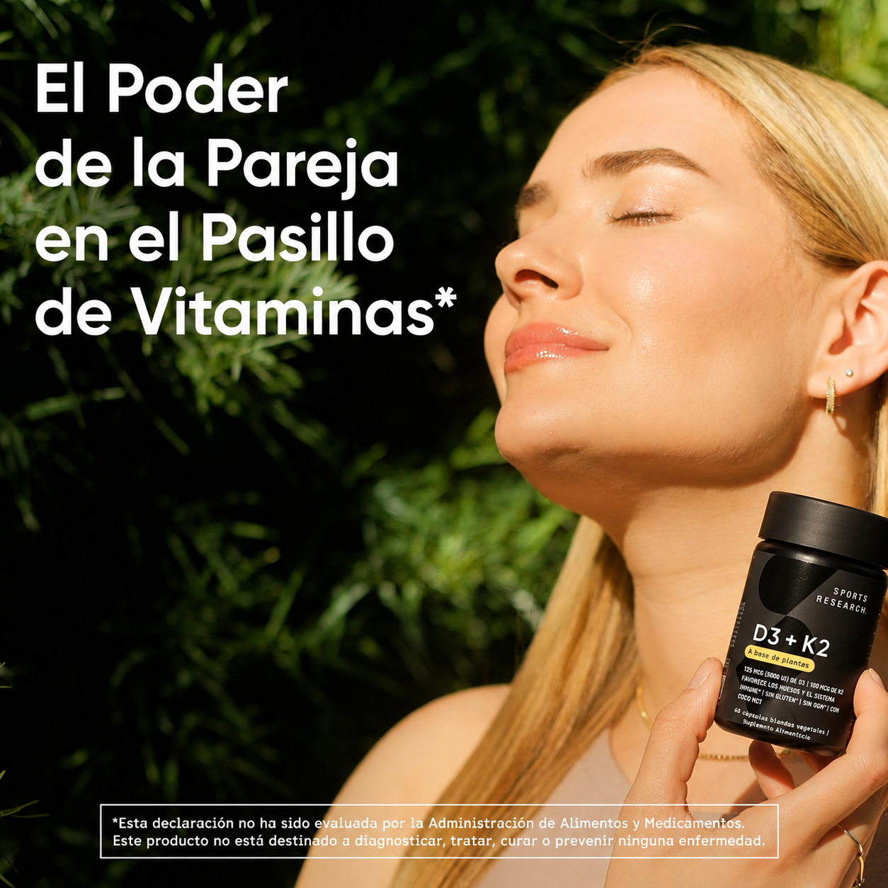 Sports Research - Vitamina D3 + K2 con Aceite de Coco - Vitamina D Vegana de 5000 UI (125 mcg) y Vitamina K Mk7 de 100 mcg - Cuidado de los Huesos y el Sistema Inmunitario | Softgels