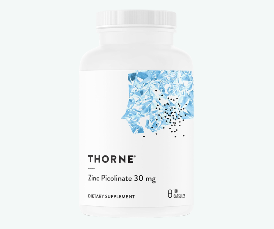 THORNE - Zinc Picolinato 30 mg – Zinc de Alta Absorción | Cápsulas