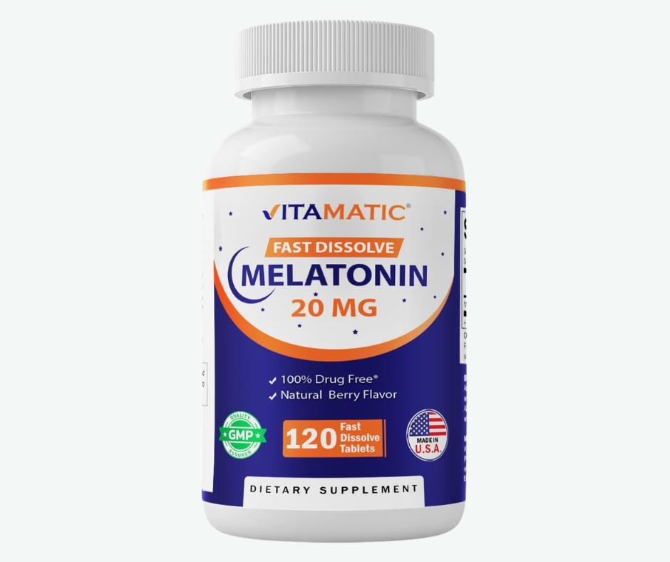 Vitamatic - Melatonina de 20 mg de Disolución Rápida | 120 Cápsulas