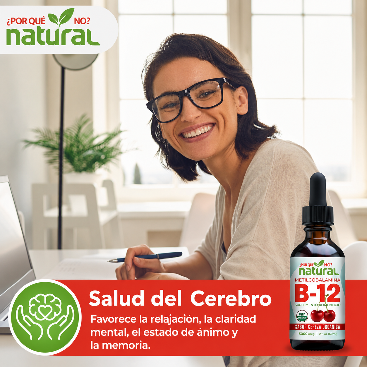 Vitamina B12 5000 mcg en Gotas – Energía y Sistema Nervioso | Why Not Natural