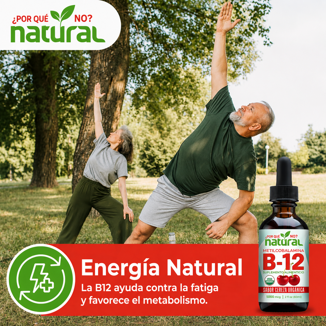 Vitamina B12 5000 mcg en Gotas – Energía y Sistema Nervioso | Why Not Natural
