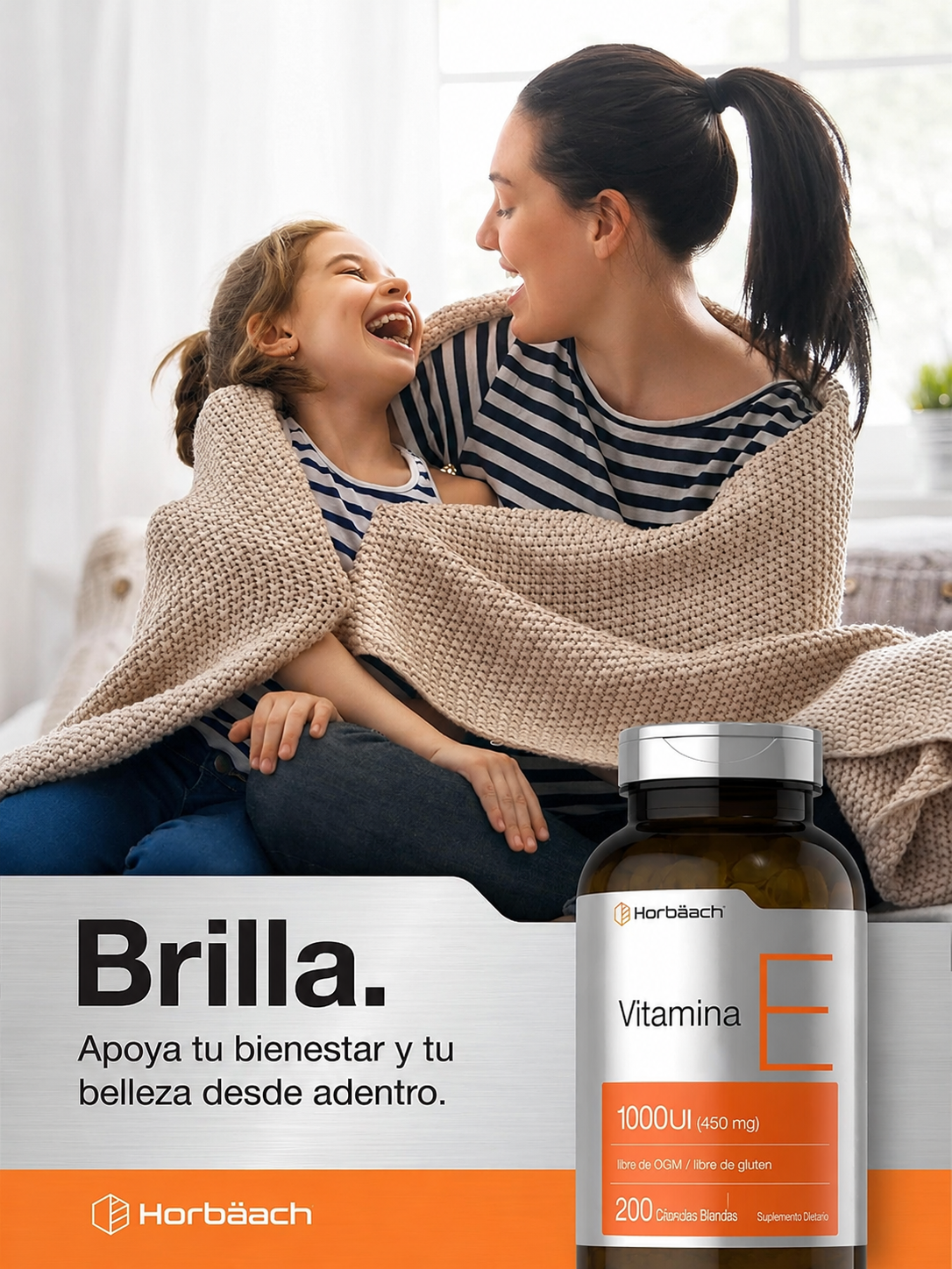 Horbäach - Vitamina E de 1000 IU (450 mg) | 200 Softgels