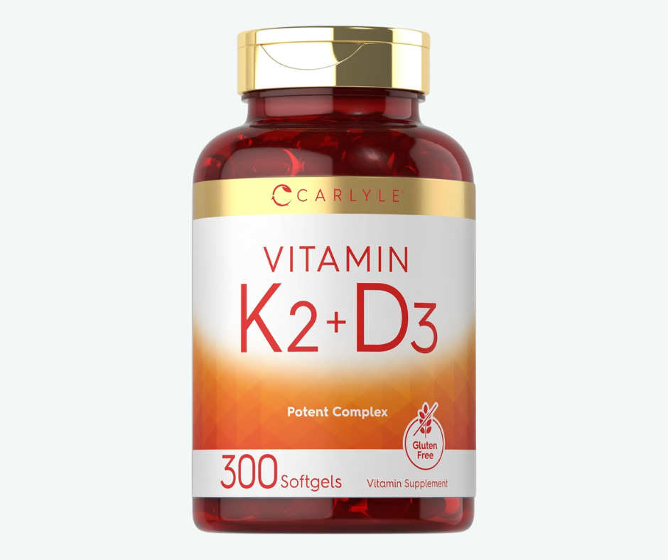 Carlyle - Vitamina K2 + D3 10,000 IU – Soporte Óseo e Inmunológico | 300 Softgels