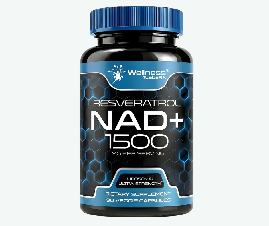 Wellness LABSRX - Resveratrol NAD+ 1500 – Apoyo para Energía Celular y Bienestar Antioxidante | 90 Cápsulas
