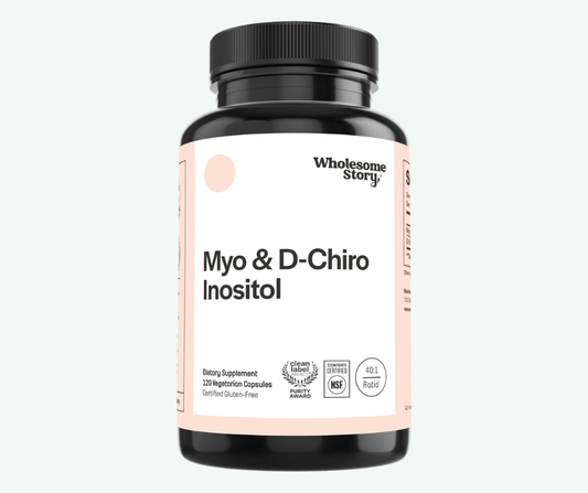 Wholesome Story - Suplemento de Mioinositol y D-Chiroinositol para Mujeres - Suplementos para la Fertilidad que Favorecen el Equilibrio Hormonal y la Salud Ovárica - Proporción Ideal de 40:1 | 120 Cápsulas