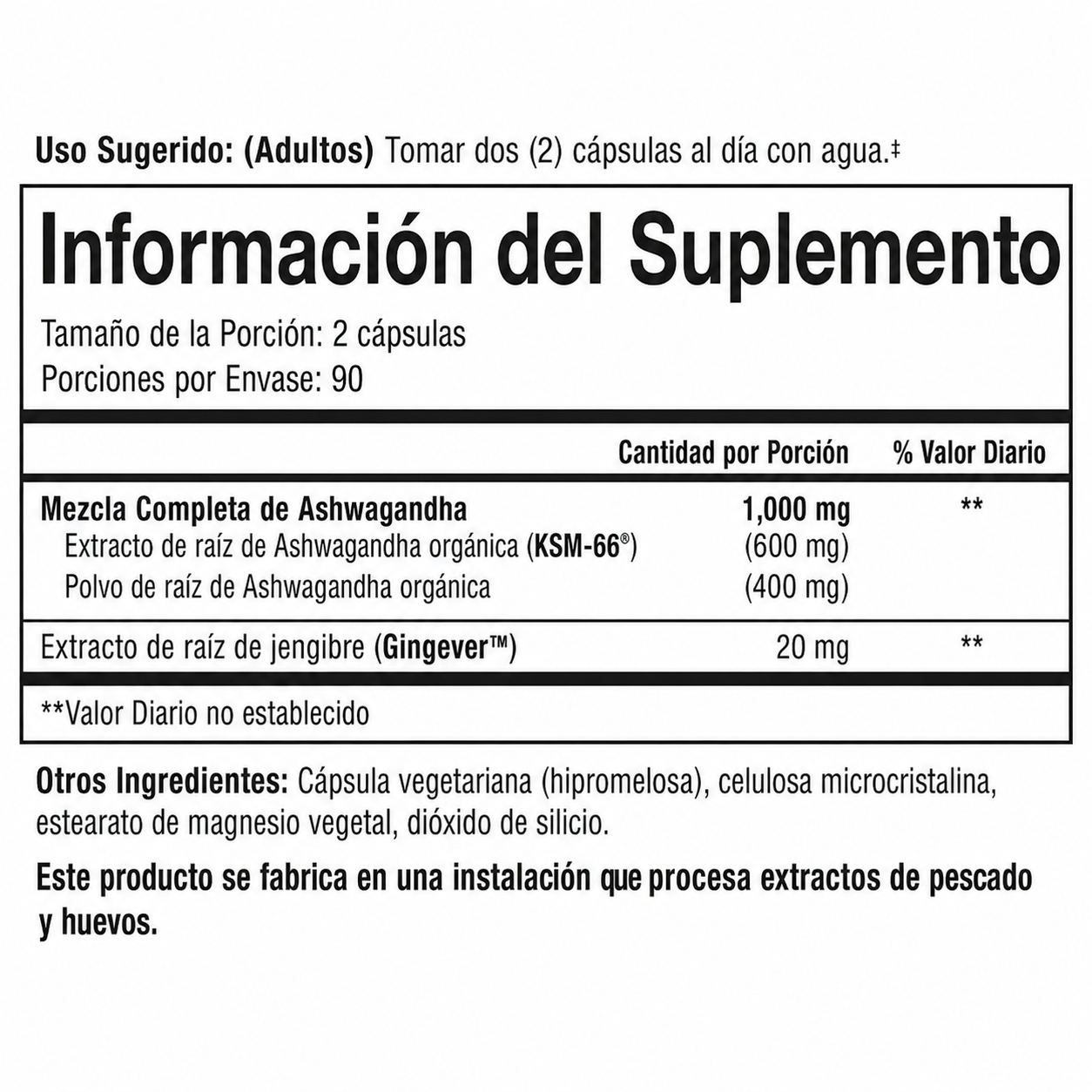 Youtheory - Ashwagandha de 1000 mg - Adaptógeno para Estrés y Energía | 180 Cápsulas