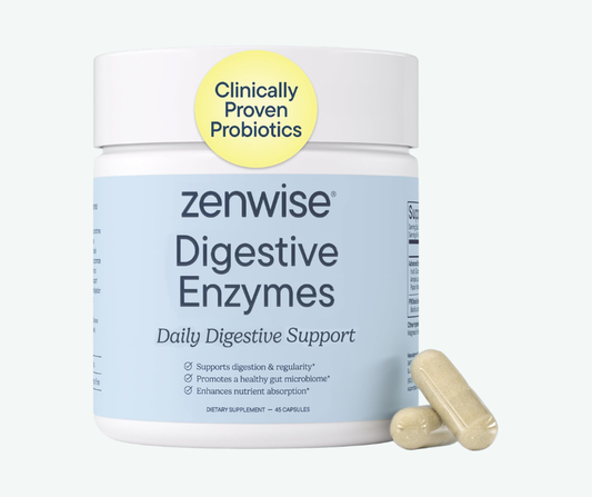 Zenwise Digestive Enzymes Cápsulas – Enzimas Digestivas con Probióticos para la Digestión y Salud Intestinal