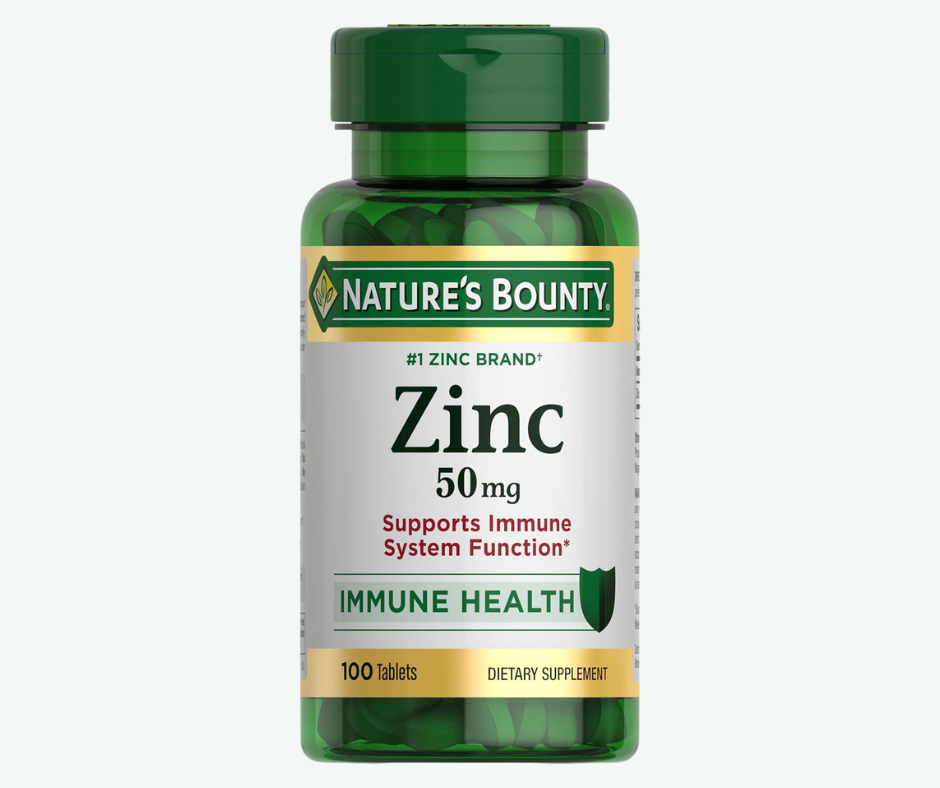Nature's Bounty - Zinc de 50 mg - Soporte para el Sistema Inmunológico | Tabletas