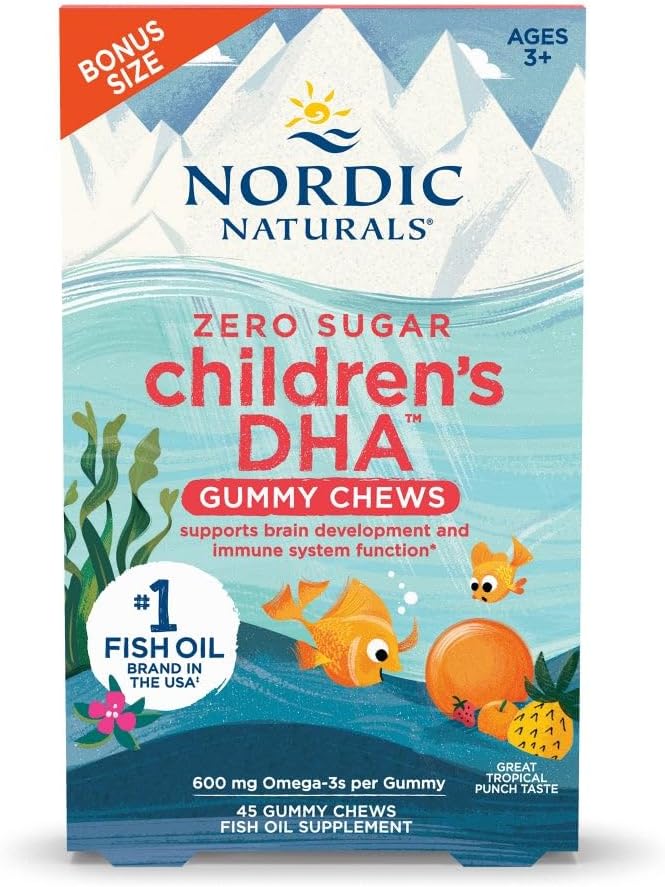 Children’s DHA Omega-3 para Niños – Soporte Cerebral y Visual | 30 Gomitas